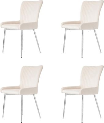 4-er SET ESSZIMMERSTUHL SAMT creme