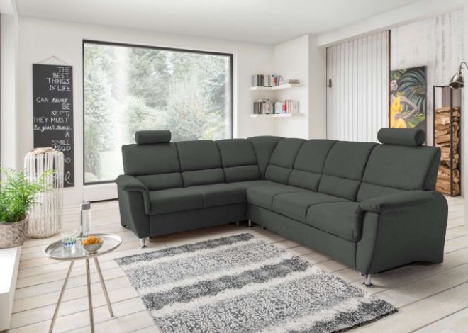 ECKSOFA "DIEGO" mit KOPFLEHNEN &amp; BETTFUNKTION