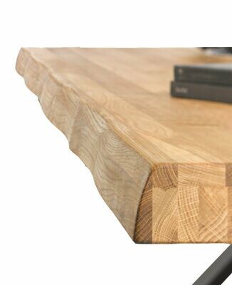 Baumkanten Tisch Eiche, Massiv 300 x 100 cm