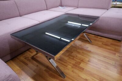 COUCHTISCH GLAS SCHWARZ 115 x 65cm