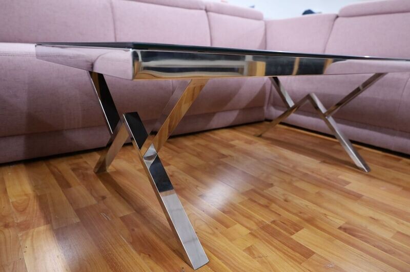COUCHTISCH GLAS SCHWARZ 115 x 65cm