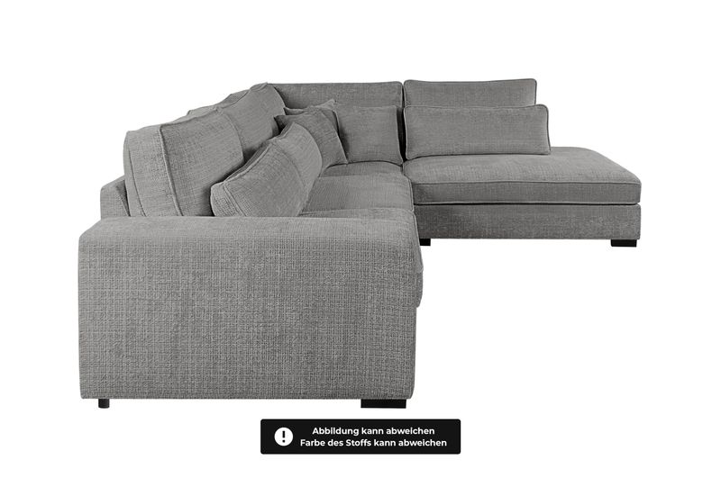 ECKSOFA "COAST"  GRAU OTTOMANE RECHTS