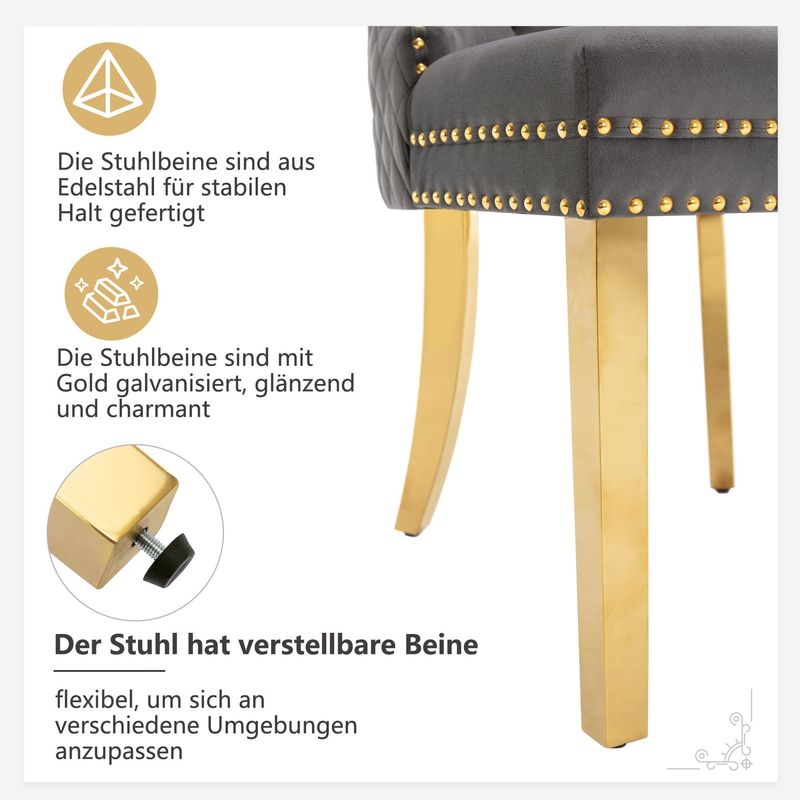 6-er SET ESSZIMMERSTUHL anthrazit