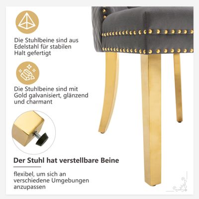 6-er SET ESSZIMMERSTUHL anthrazit