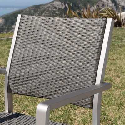 Rattan Gartenstuhl mit Armlehnen