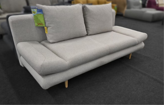 SCHLAFSOFA mit STAURAUM hellgrau