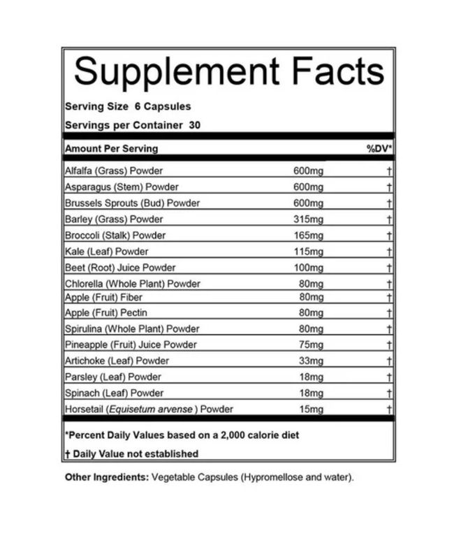 Hammer Greens Capsules (180 Caps)