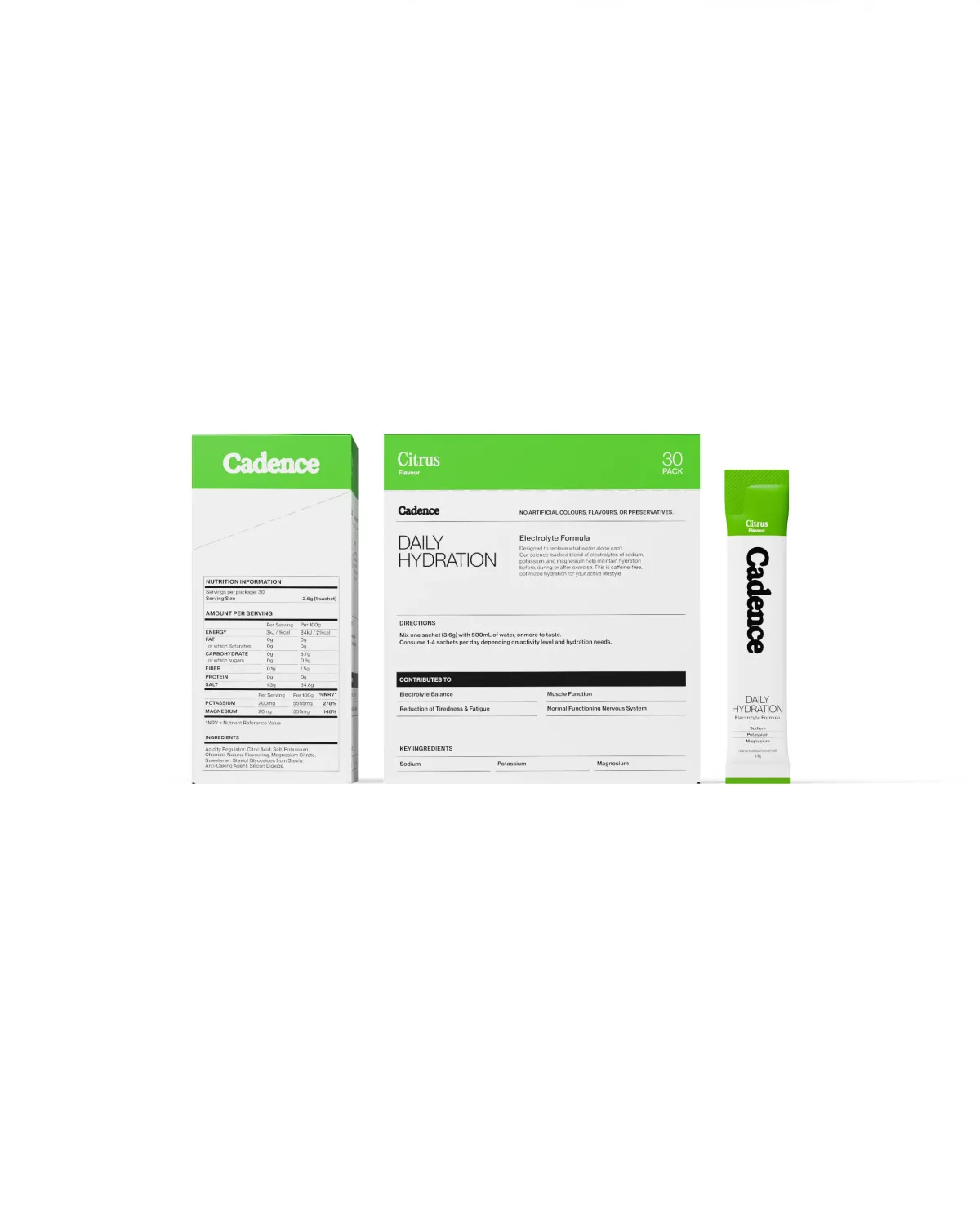 Cadence Daily Hydration Sachets