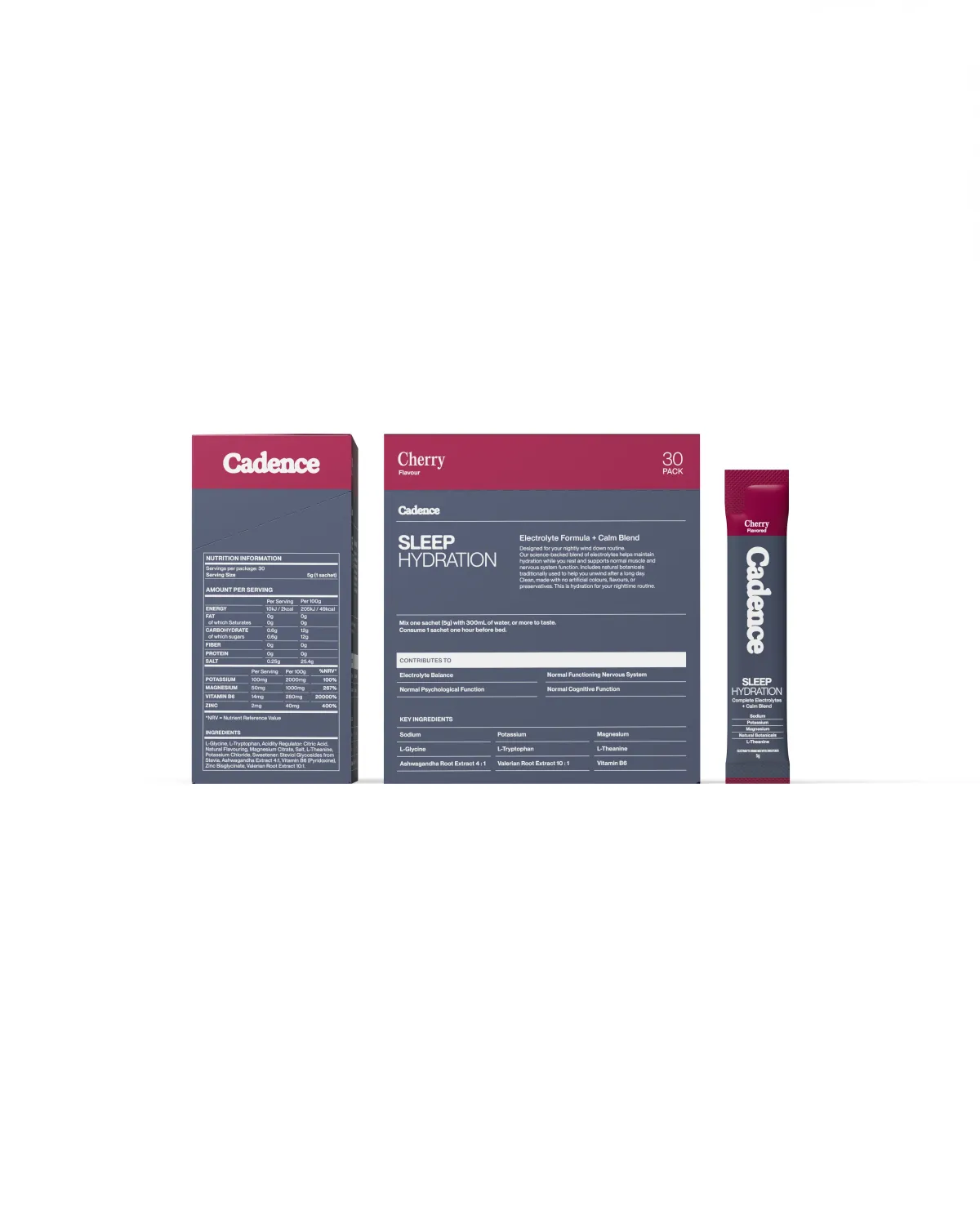 Cadence Sleep Hydration - Cherry Sachets