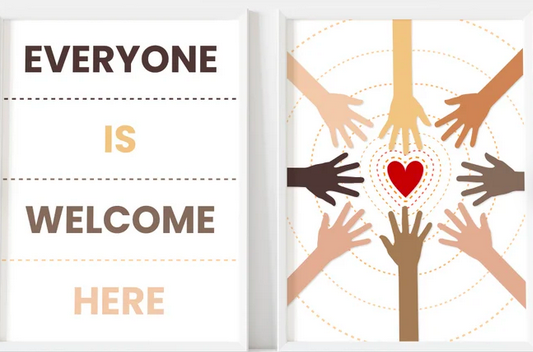 Wall Posters - Everyone is Welcome here A0 (Set of 2 posters)
