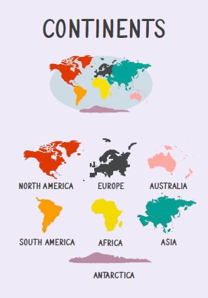 Wall Posters - Continents A0