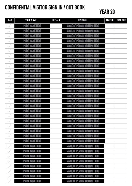 GDPR Nursing Home Sign in Duplication Books
