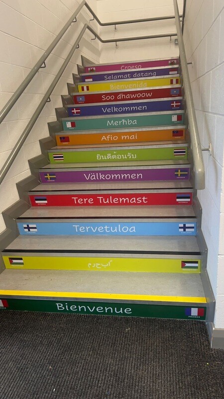 World Map / Welcome Steps