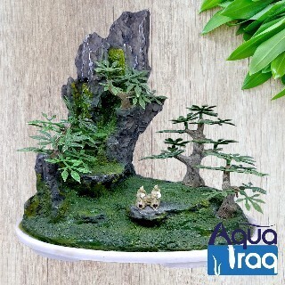 ديكور أحواض جبل و شجرة ارتفاع 17 سم