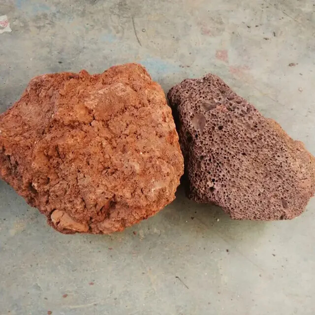 حجر بركاني احمر 1 كغم