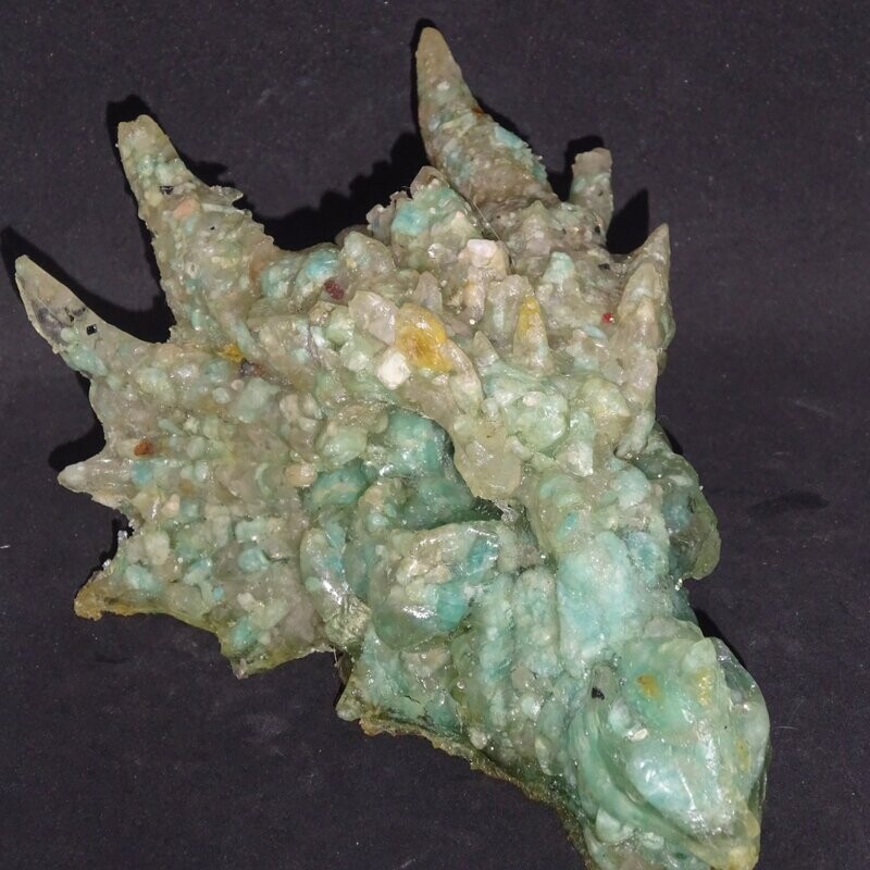 Drachenkopf aus der Neuen Zeit: Amazonit & Rauchquarz 2 Drachenkopf aus der Neuen Zeit: Amazonit & Rauchquarz 2