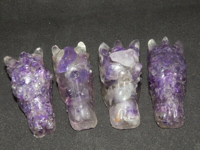 Drachenkopf: Amethyst, klein Drachenkopf: Amethyst, klein