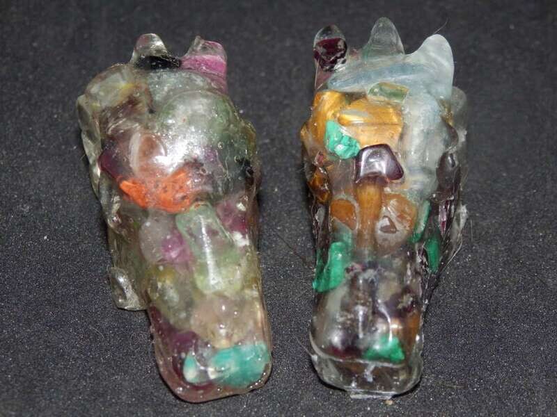 Drachenkopf: Kristall Mix, klein Drachenkopf: Kristall Mix, klein