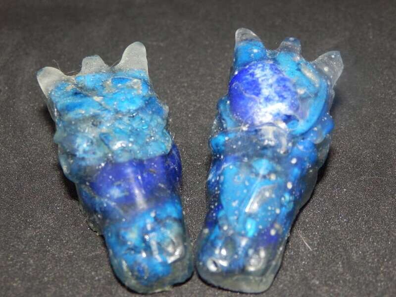 Drachenkopf: Lapis Lazuli, klein Drachenkopf: Lapis Lazuli, klein