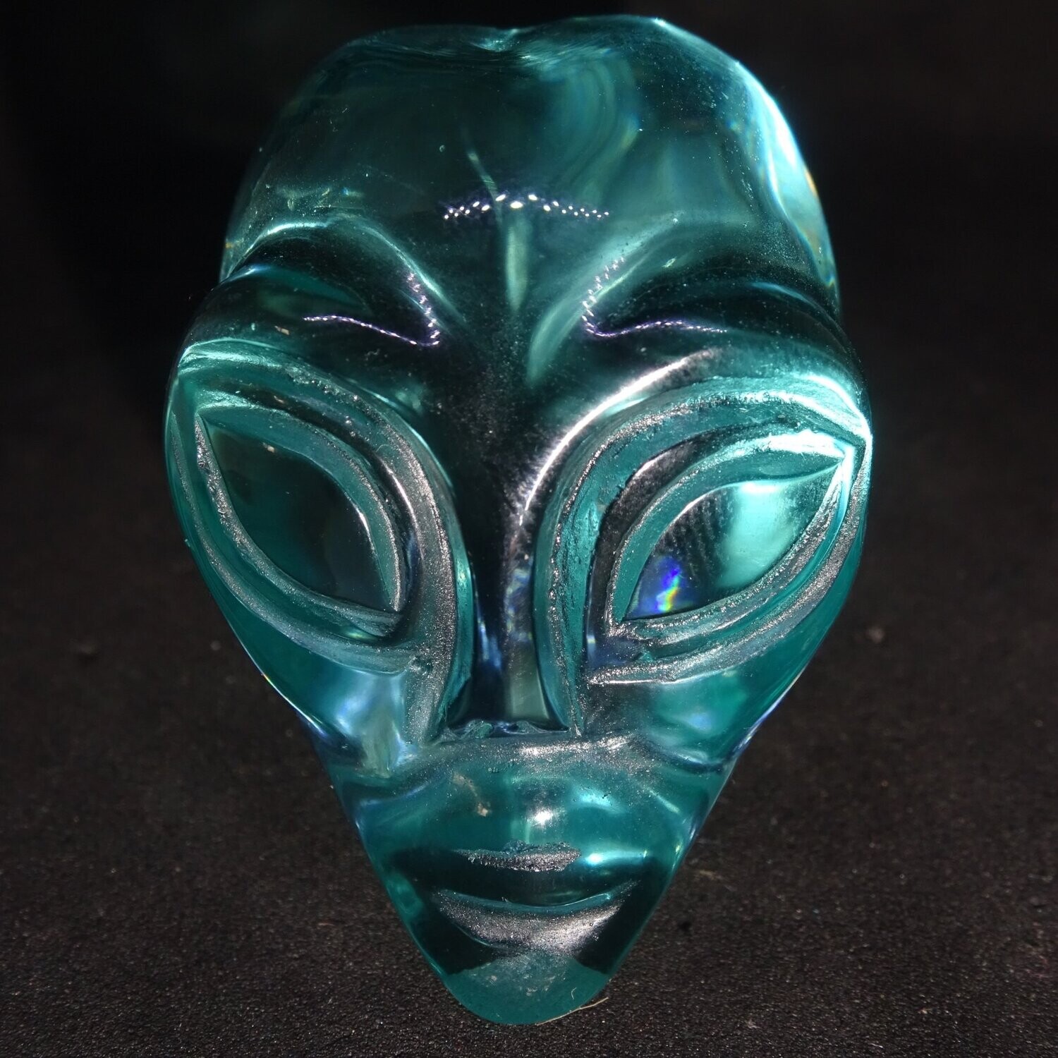 Kristallschädel: lemurischer Alien Andara Kristall (Glas) 7