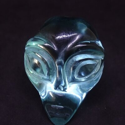 Kristallschädel: lemurischer Alien Andara Kristall (Glas) 9