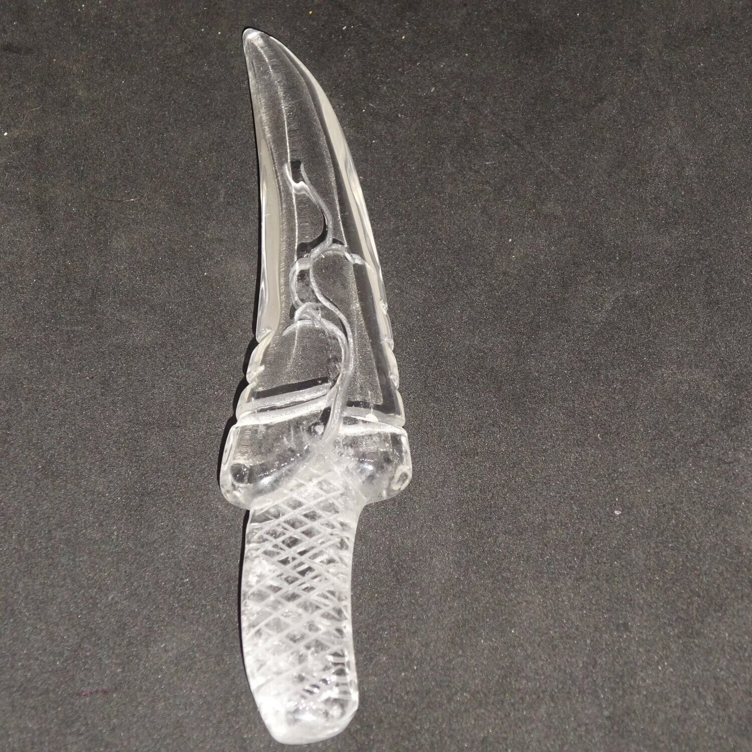Ritual Messer aus Bergkristall mit Gravur 2