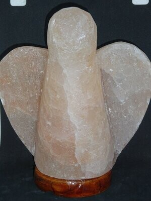 Kristalllampe: Engel aus Salzkristall
