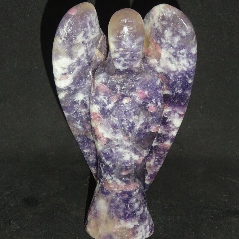 Engel: Lepidolith mit rosa Turmalin 1