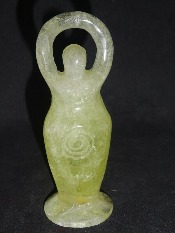 Göttin: Urgöttin mit Spirale aus Lemon Citrin 1 Göttin: Urgöttin mit Spirale aus Lemon Citrin 1