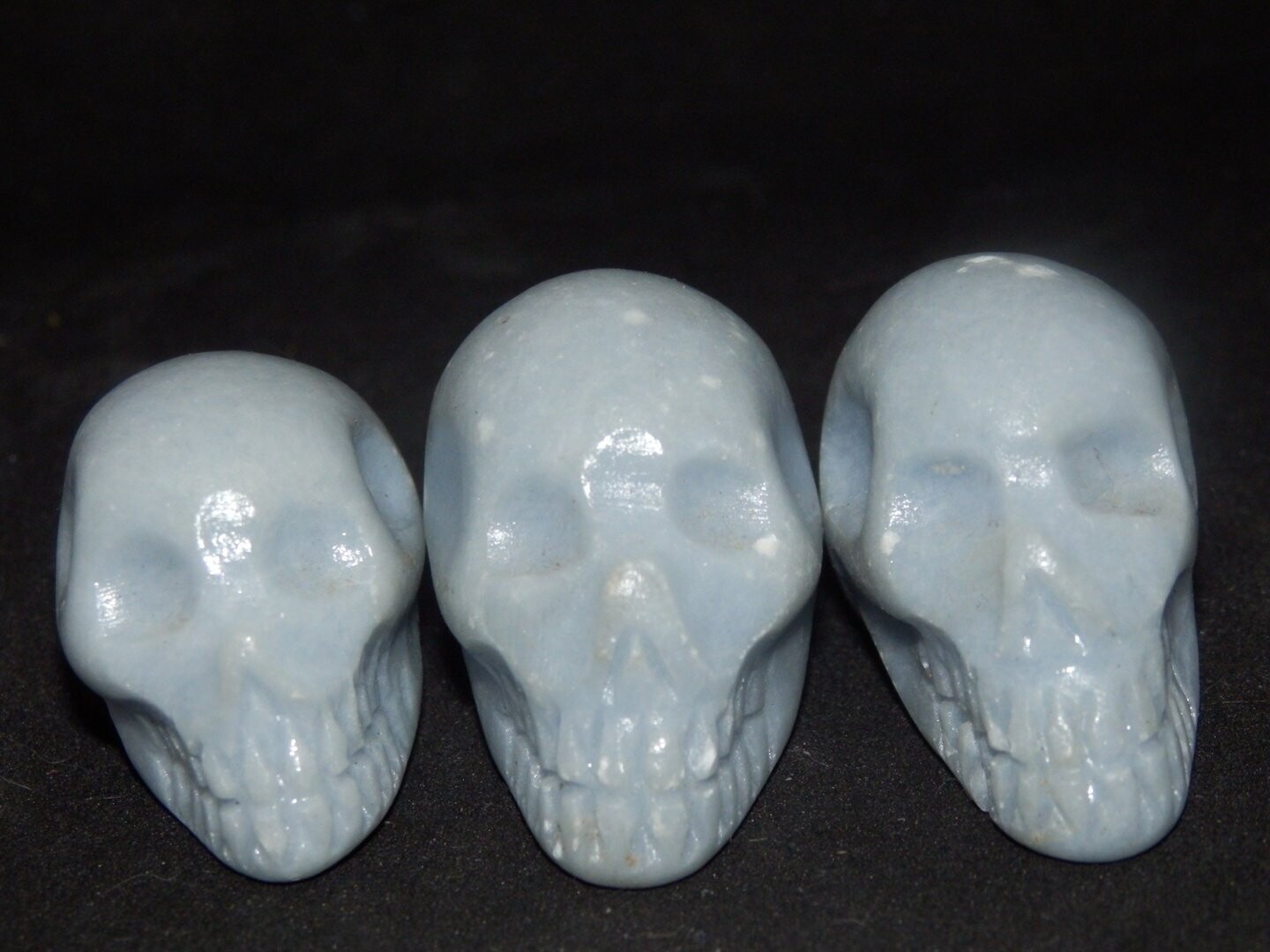 Pocket Kristallschädel: Blauquarz