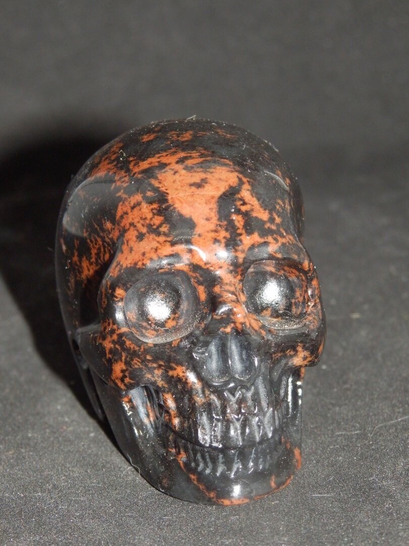 Pocket Kristallschädel: Mahagoni Obsidian