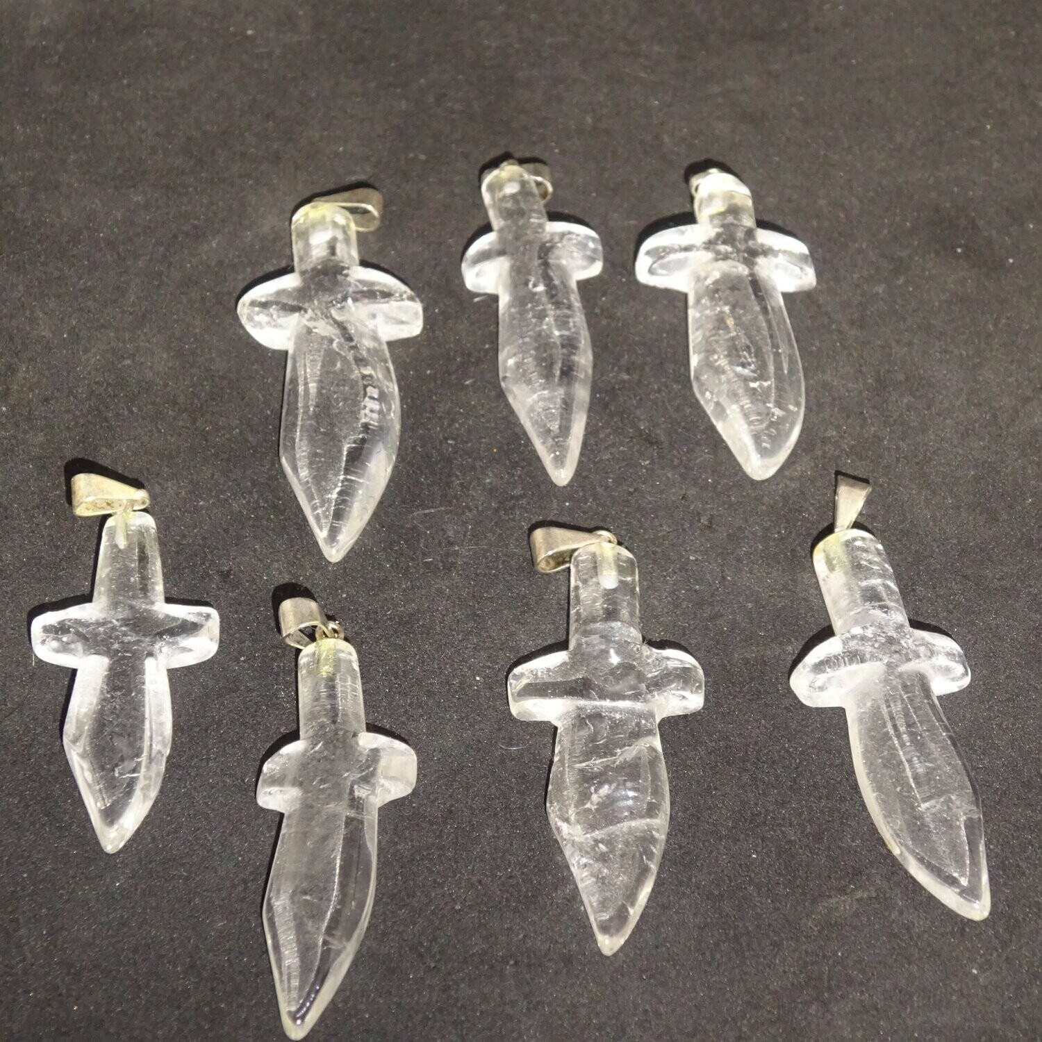 Geschmeide für den Hals: Ritual Messer aus Bergkristall, klein Geschmeide für den Hals: Ritual Messer aus Bergkristall, klein