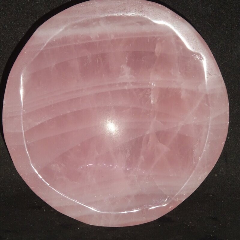 Kristallschale: Rosenquarz