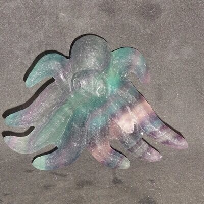 Oktopus: Regenbogenfluorit, bunt
