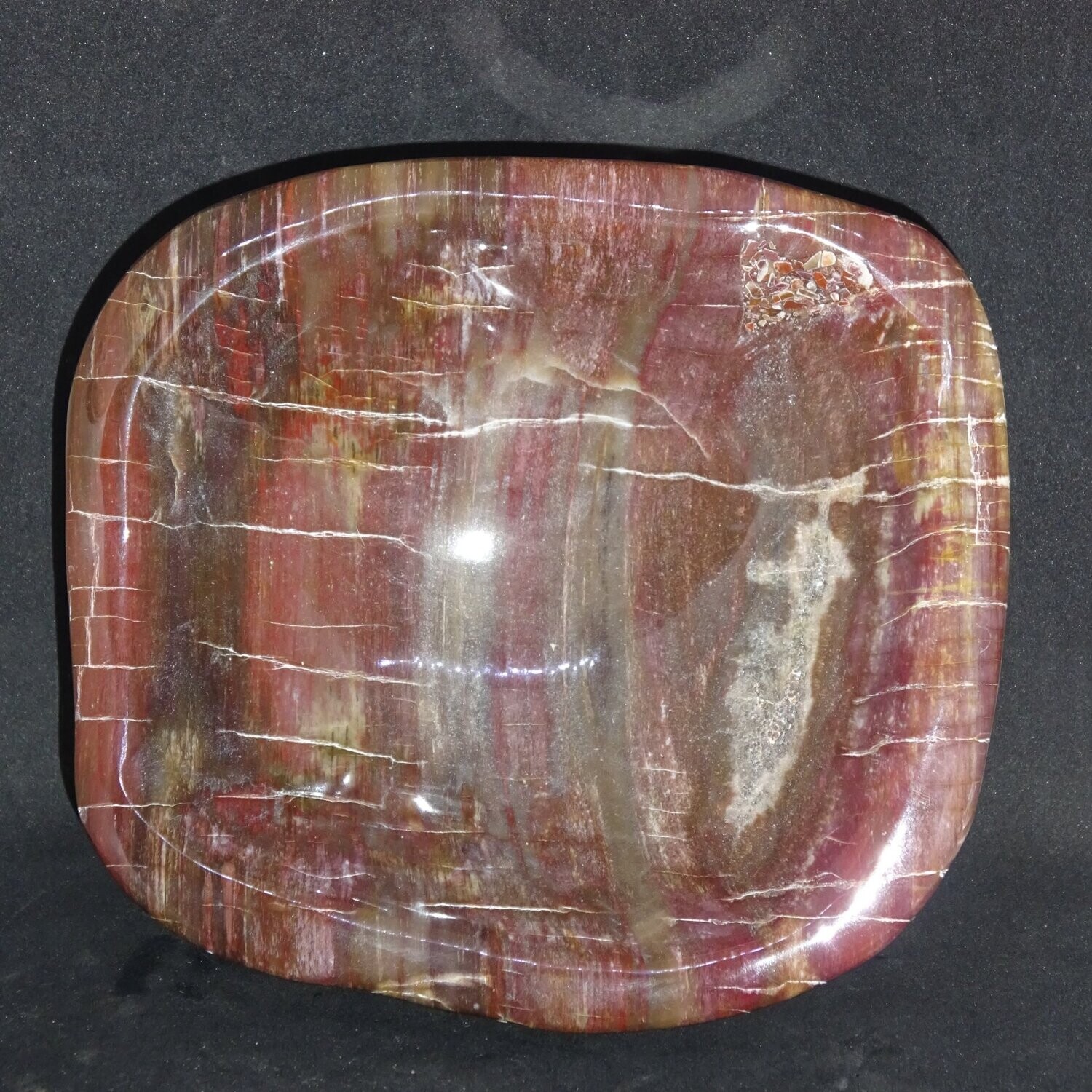 Kristallschale: versteinertes Holz 1