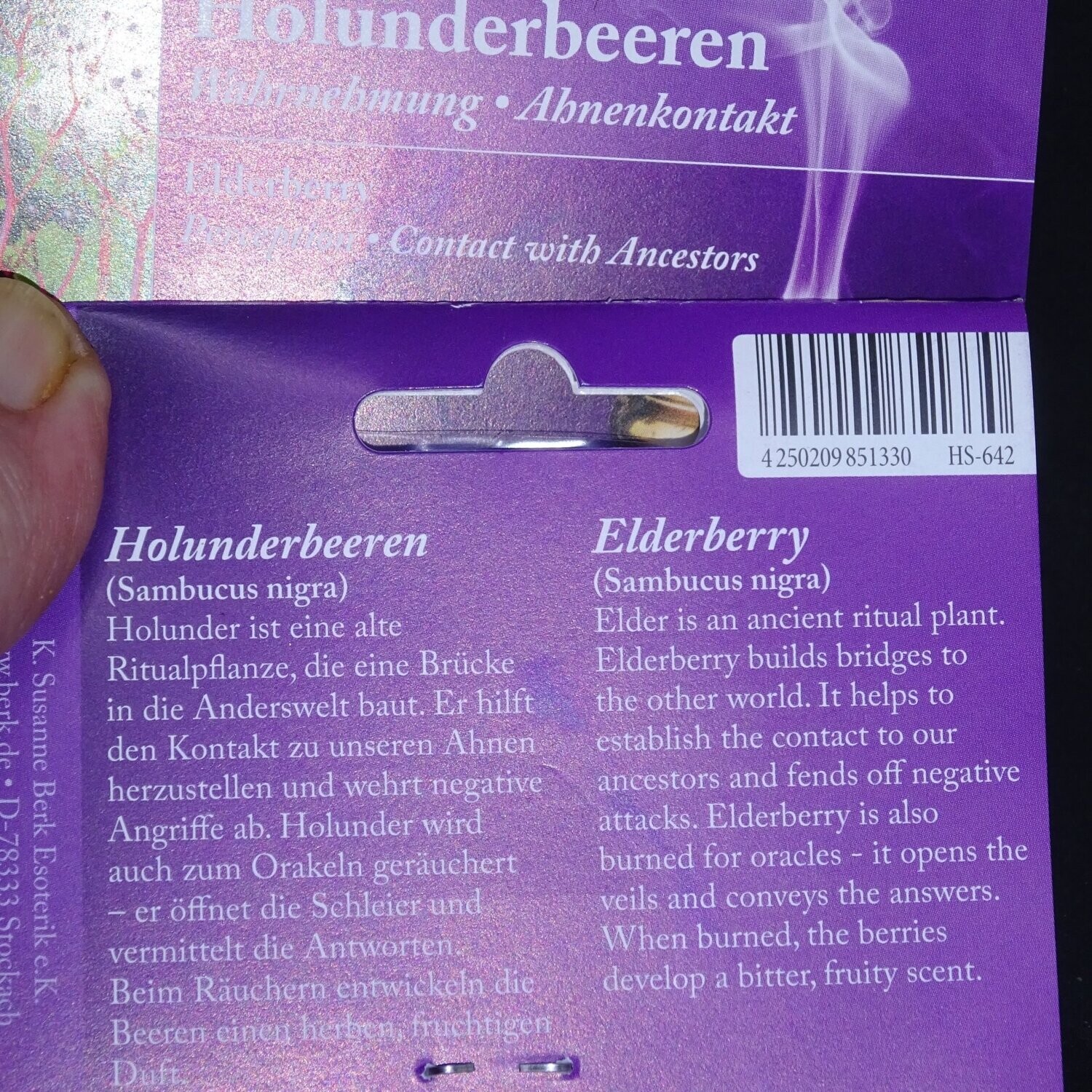Räucherwerk: Holunderbeeren 30 Gramm