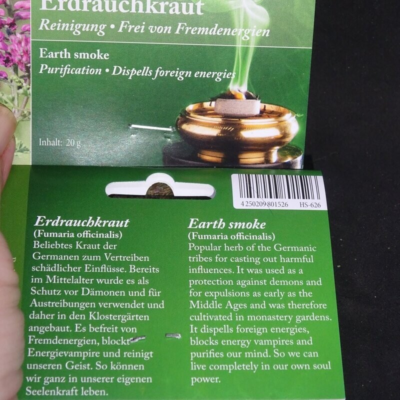 Räucherwerk: Erdrauchkraut 20 Gramm Räucherwerk: Erdrauchkraut 20 Gramm