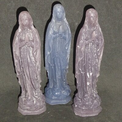 Göttin Maria: aus Wachs, bläulich -violett