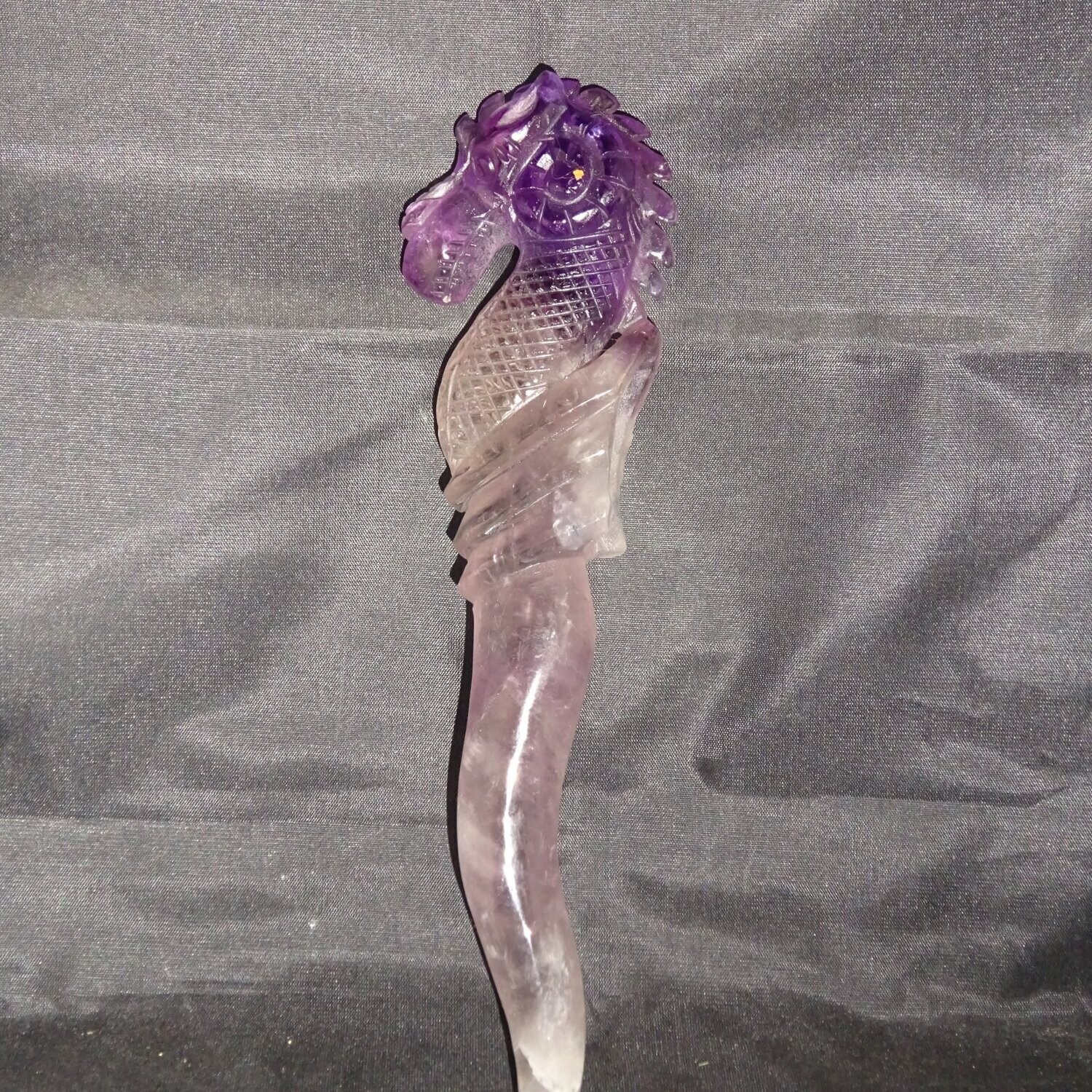 Lichtstab: Drachen Zepter aus Amethyst