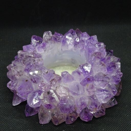 Teelicht Sonne: Amethyst