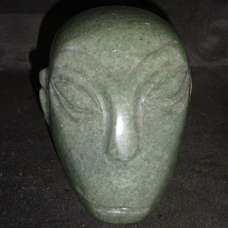 Kristallschädel: Alien Avatar aus Aventurin Kristallschädel: Alien Avatar aus Aventurin