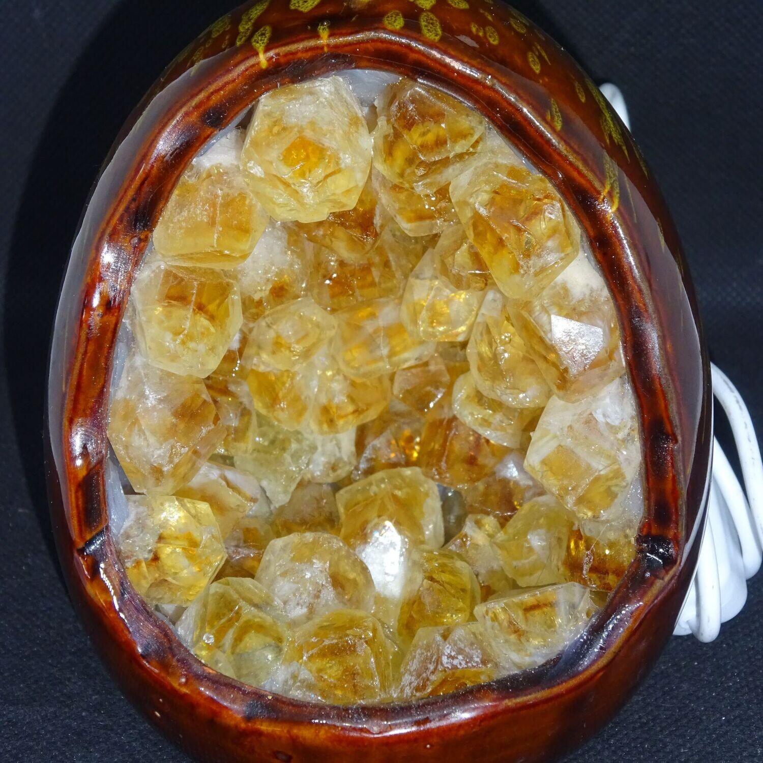 Kristalllampe: Citrin, gebrannt 1