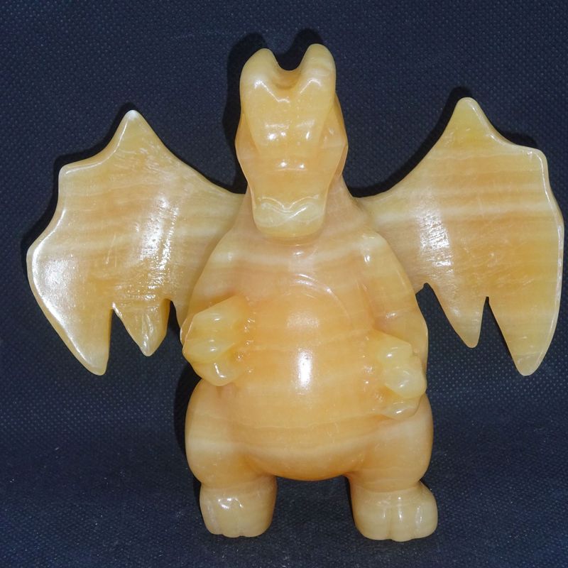 Baby Flug Drache: Orangencalcit, groß 1 Baby Flug Drache: Orangencalcit, groß 1