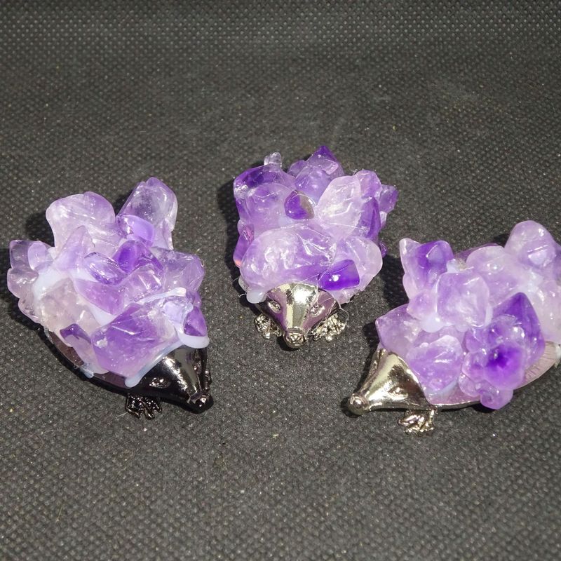 Krafttier: Igel aus Amethyst