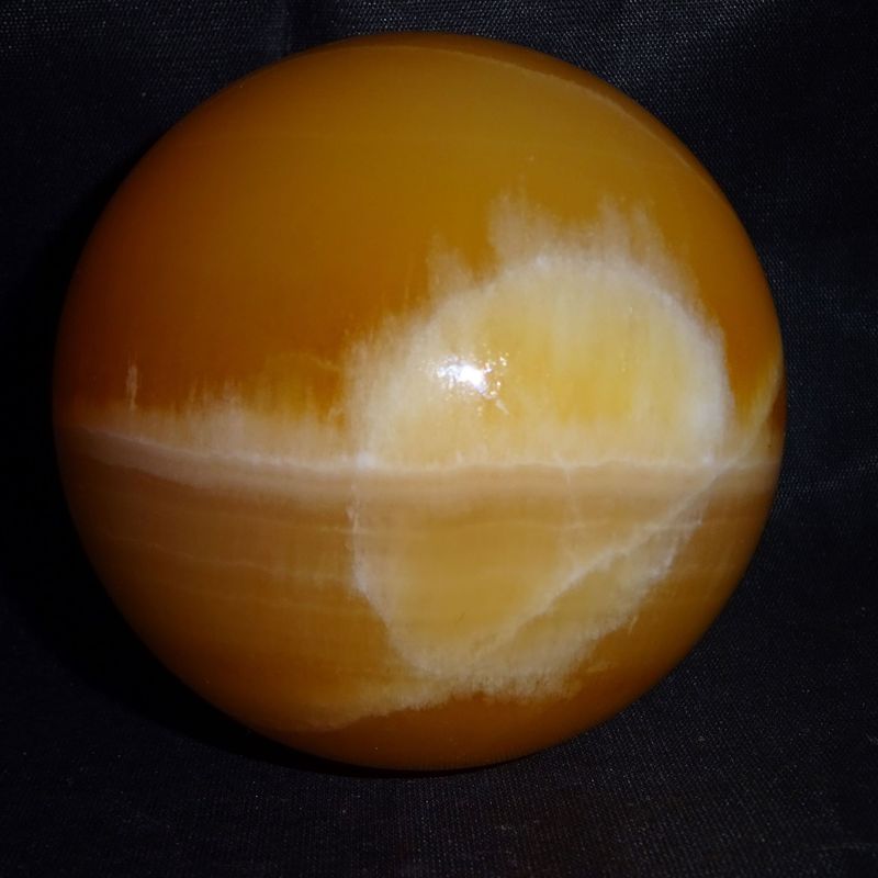 Kristallkugel: Orangencalcit 2 Kristallkugel: Orangencalcit 2