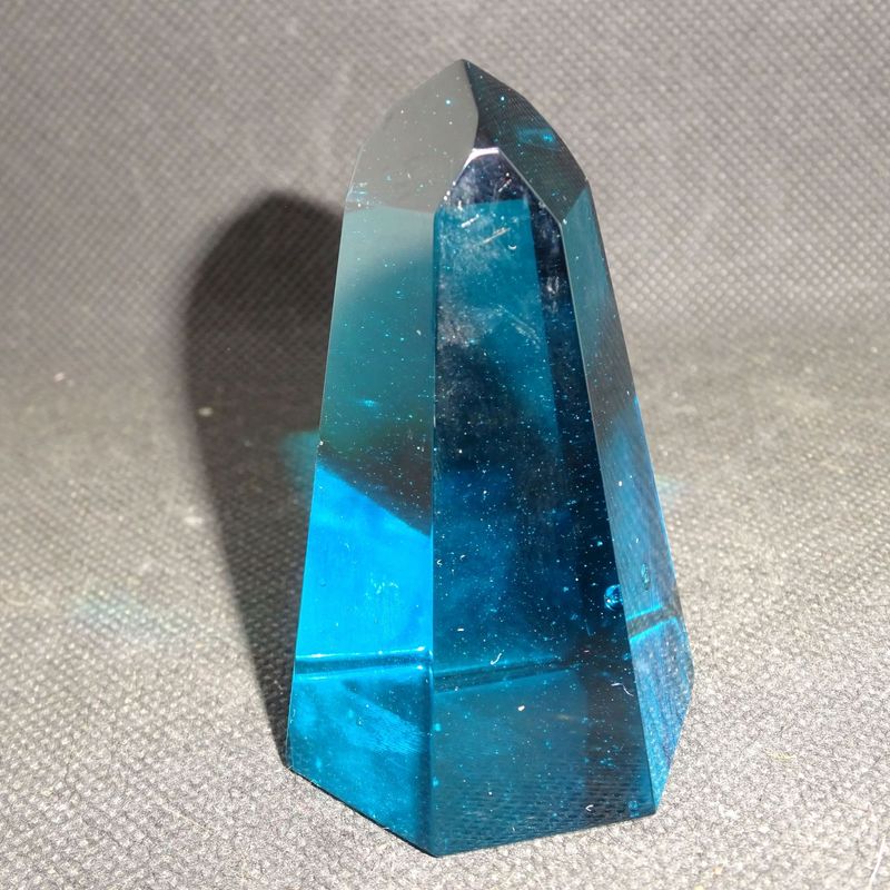 Kristallspitze: Obsidian (Kristallglas) Petrol 5 Kristallspitze: Obsidian (Kristallglas) Petrol 5