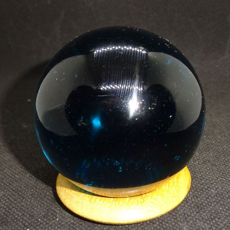Kristallkugel: Obsidian (Kristallglas) Petrol 3 Kristallkugel: Obsidian (Kristallglas) Petrol 3