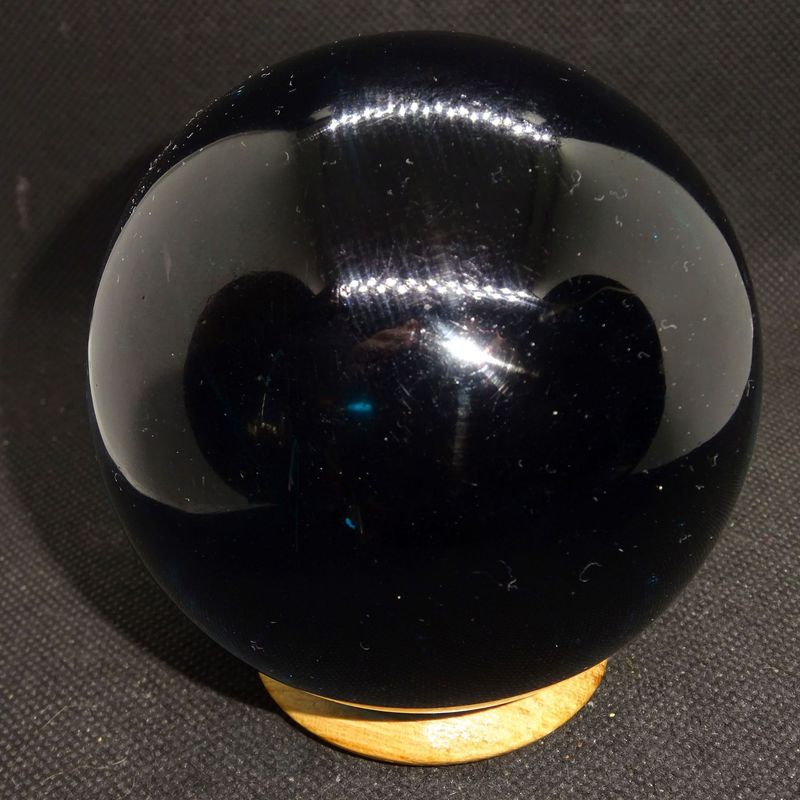 Kristallkugel: Obsidian (Kristallglas) Petrol 1 Kristallkugel: Obsidian (Kristallglas) Petrol 1