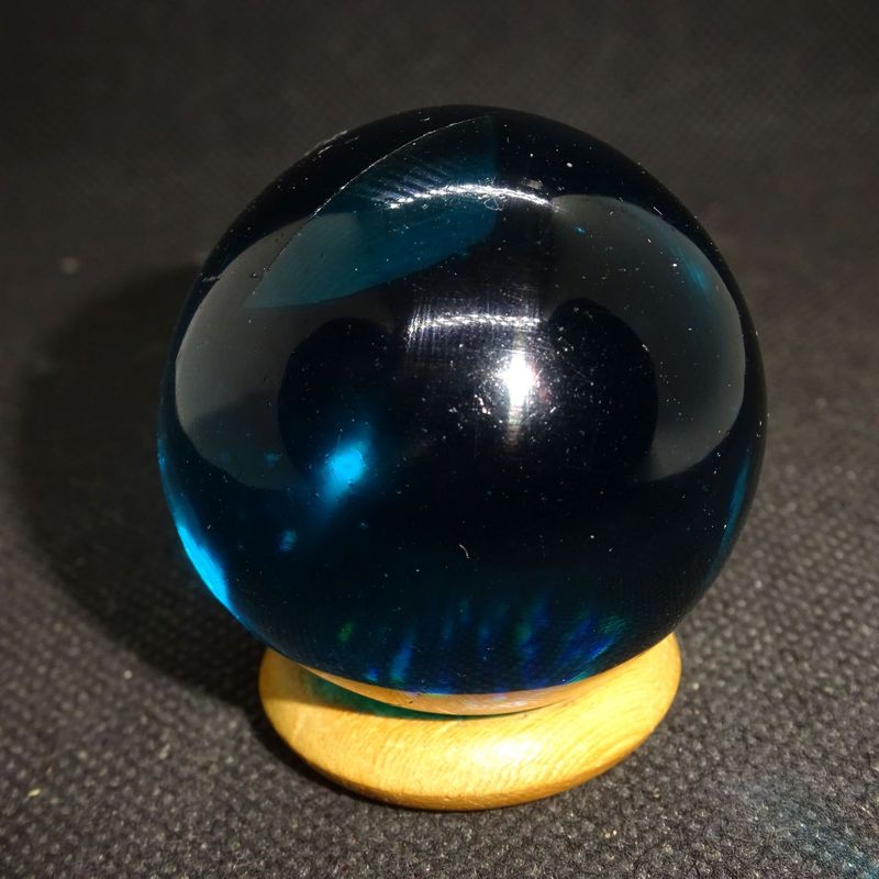 Kristallkugel: Obsidian (Kristallglas) Petrol 7 Kristallkugel: Obsidian (Kristallglas) Petrol 7