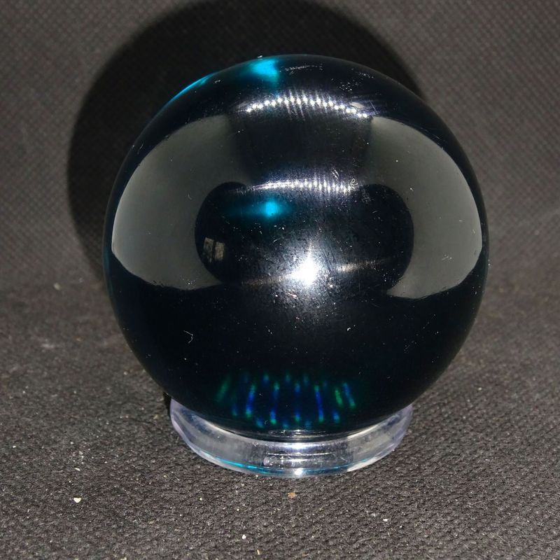 Kristallkugel: Obsidian (Kristallglas) Petrol 4 Kristallkugel: Obsidian (Kristallglas) Petrol 4
